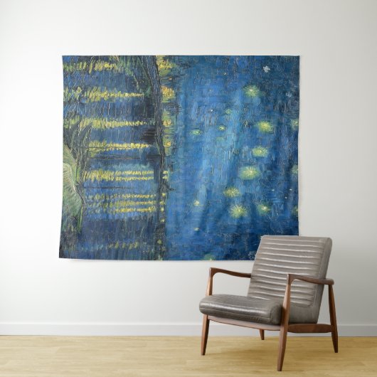 Van Gogh Sterrennacht over de Rijn Wandkleed (In Situ (horizontaal))