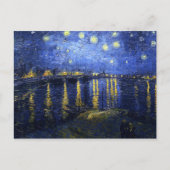 Van Gogh Sterrennacht over het Briefkaart Rhone (Voorkant)