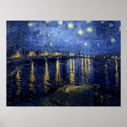 Van Gogh Sterrennacht over het Poster van Rhone (Voorkant)