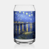 Van Gogh - Sterrennacht over Rhonbe Blikvorm Glas (Achterkant)