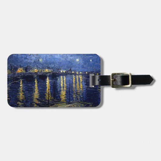 Van Gogh Sterrennacht over Rhone Bagagelabel (Voorkant horizontaal)