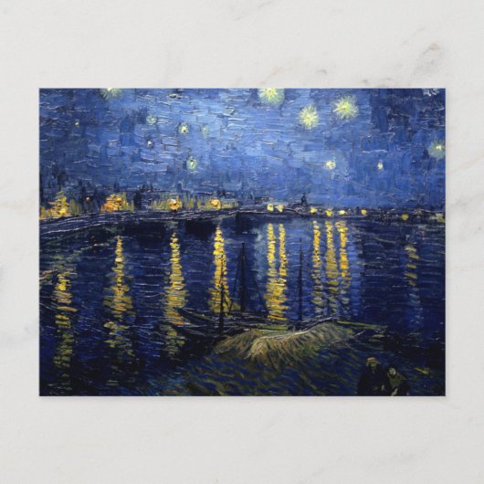 Van Gogh Sterrennacht over Rhone Briefkaart (Voorkant)
