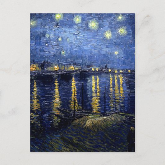 Van Gogh Sterrennacht over Rhone Briefkaart (Voorkant)