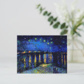Van Gogh Sterrennacht over Rhone (F474) Fine Art Briefkaart (Staand voorkant)