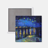 Van Gogh Sterrennacht over Rhone (F474) Fine Art Magneet (Voorkant / Achterkant)