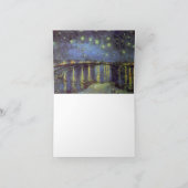 Van Gogh Sterrennacht over Rhone Feestdagen Kaart (Binnen)