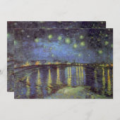 Van Gogh Sterrennacht over Rhone Feestdagenkaart (Voorkant / Achterkant)