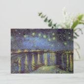 Van Gogh Sterrennacht over Rhone Feestdagenkaart (Staand voorkant)