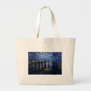 Van Gogh Sterrennacht over Rhone Grote Tote Bag