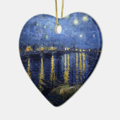 Van Gogh Sterrennacht over Rhone Keramisch Ornament (Links)