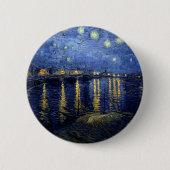 Van Gogh Sterrennacht over Rhone Ronde Button 5,7 Cm (Voorkant)