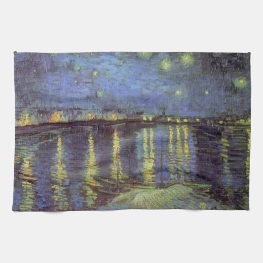 Van Gogh Sterrennacht over Rhone Theedoek (Horizontaal)
