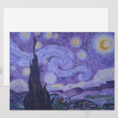 Van Gogh Sterrennacht Paarse Art Print Platte Kaar Kaart (Voorkant / Achterkant)