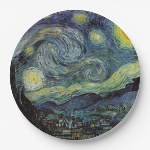 Van Gogh Sterrennacht Papieren Bordje