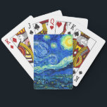 van gogh - sterrennacht pokerkaarten<br><div class="desc">Van Gogh's beroemde schilderij,  "De Sterrennacht". Van Gogh schilderde tijdens zijn verblijf in het asiel van Saint Remy in de jaren tachtig de rolheuvels en de cyperbomen die hij uit zijn raam zag. Digitaal verbeterd door PixDezines. Copyright © 2008-2020 PixDezines™. Alle rechten voorbehouden.</div>