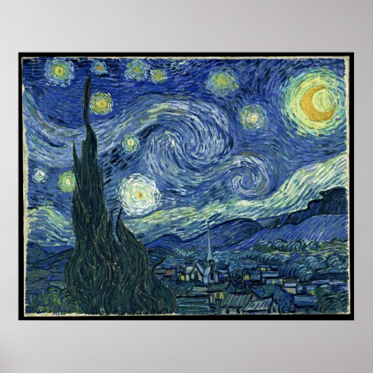 Van Gogh - Sterrennacht Poster (Voorkant)
