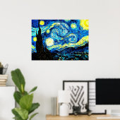 Van Gogh: Sterrennacht Poster (Thuiskantoor)