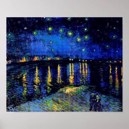 Van Gogh Sterrennacht Rhone (F474) Fine Art Poster (Voorkant)