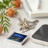 Van Gogh Sterrennacht Rhone (F474) Fine Art Sleutelhanger (Zijkant)