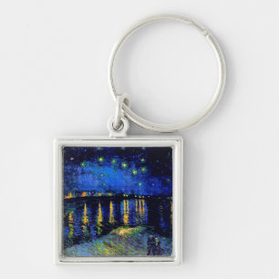 Van Gogh Sterrennacht Rhone (F474) Fine Art Sleutelhanger