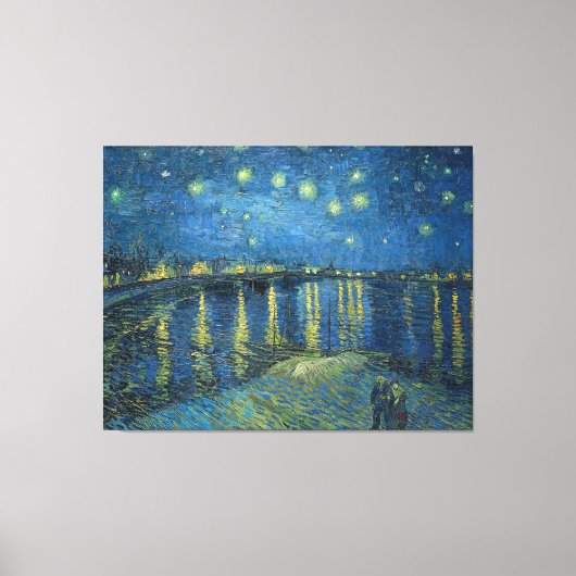 Van Gogh Sterrennacht Rhone Painting Canvas Afdruk (Voorkant)