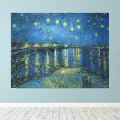 Van Gogh Sterrennacht Rhone Painting Canvas Afdruk (Insitu (Houten vloer))