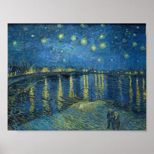 Van Gogh Sterrennacht Rhone Painting Poster (Voorkant)