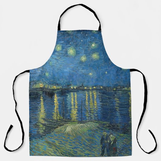 Van Gogh Sterrennacht Rhone Painting Schort (Voorkant)