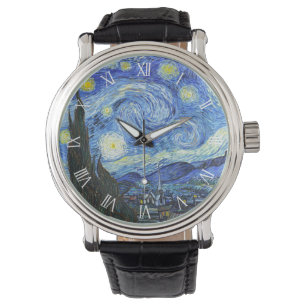 VAN GOGH Sterrennacht Roman Numerals Horloge