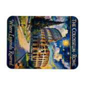 Van Gogh Sterrennacht Rome Colosseum Italië Reizen Magneet (Horizontaal)