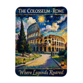 Van Gogh Sterrennacht Rome Colosseum Italië Reizen Magneet