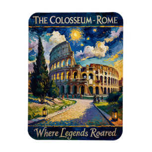 Van Gogh Sterrennacht Rome Colosseum Italië Reizen Magneet