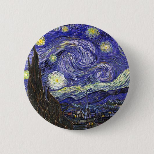 Van Gogh Sterrennacht Ronde Button 5,7 Cm (Voorkant)