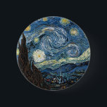 Van Gogh Sterrennacht Ronde Button 5,7 Cm<br><div class="desc">Vincent Van Gogh Sterrennacht meesterwerk,   kunstwerk over moderne producten uit Zazilicious</div>