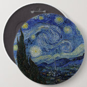 Van Gogh Sterrennacht Ronde Button 6,0 Cm (Voorkant /achterkant)