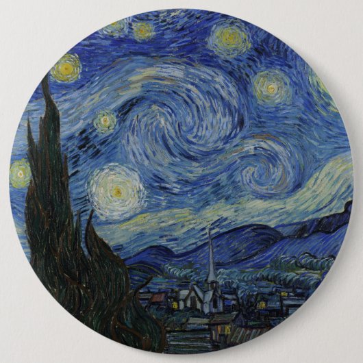 Van Gogh Sterrennacht Ronde Button 6,0 Cm (Voorkant)