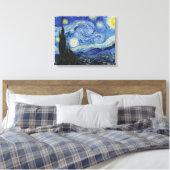 Van Gogh Sterrennacht schilderen Canvas Afdruk (Insitu (Slaapkamer))