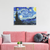 Van Gogh Sterrennacht schilderen Canvas Afdruk (Insitu (Woonkamer))