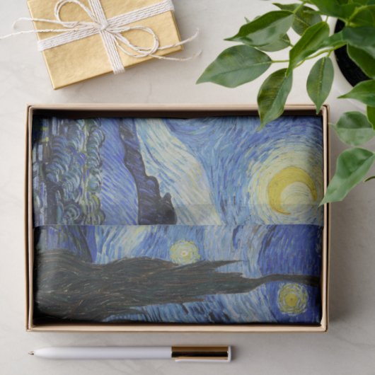Van Gogh Sterrennacht schilderen Tissuepapier (Geschenk)