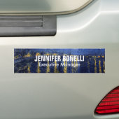 Van Gogh Sterrennacht Schilderij Voeg Jouw naam to Bumpersticker (Op auto)