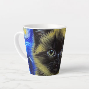 Van Gogh Sterrennacht Siamese kat Latte Mok