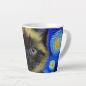 Van Gogh Sterrennacht Siamese kat Latte Mok (Rechterhoek)