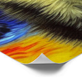 Van Gogh Sterrennacht Siamese kat Poster (Hoek)