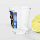 Van Gogh Sterrennacht Siamese kat Shot Glas (Rechts)