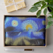 Van Gogh Sterrennacht Siamese kat Tissuepapier (Geschenk)