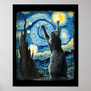 Van Gogh Sterrennacht Stijl Artistiek Russisch Bla Poster