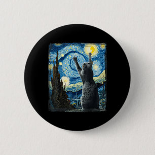 Van Gogh Sterrennacht Stijl Artistiek Russisch Bla Ronde Button 5,7 Cm
