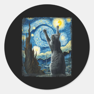 Van Gogh Sterrennacht Stijl Artistiek Russisch Bla Ronde Sticker