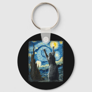 Van Gogh Sterrennacht Stijl Artistiek Russisch Bla Sleutelhanger