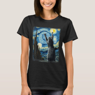 Van Gogh Sterrennacht Stijl Artistiek Russisch Bla T-shirt